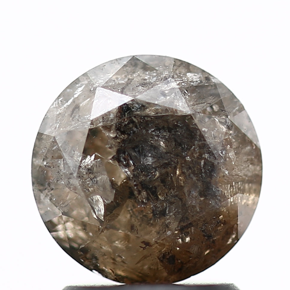 1.39 Carat Gray Round Shape Brilliant Cut Natural Loose Diamond